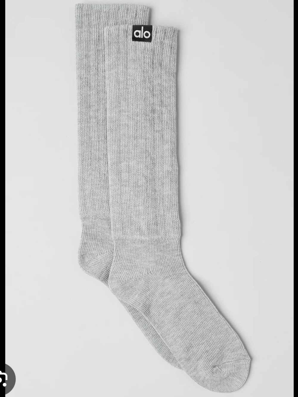 ALO Yoga Heather Grey Athletic Scrunch Socks